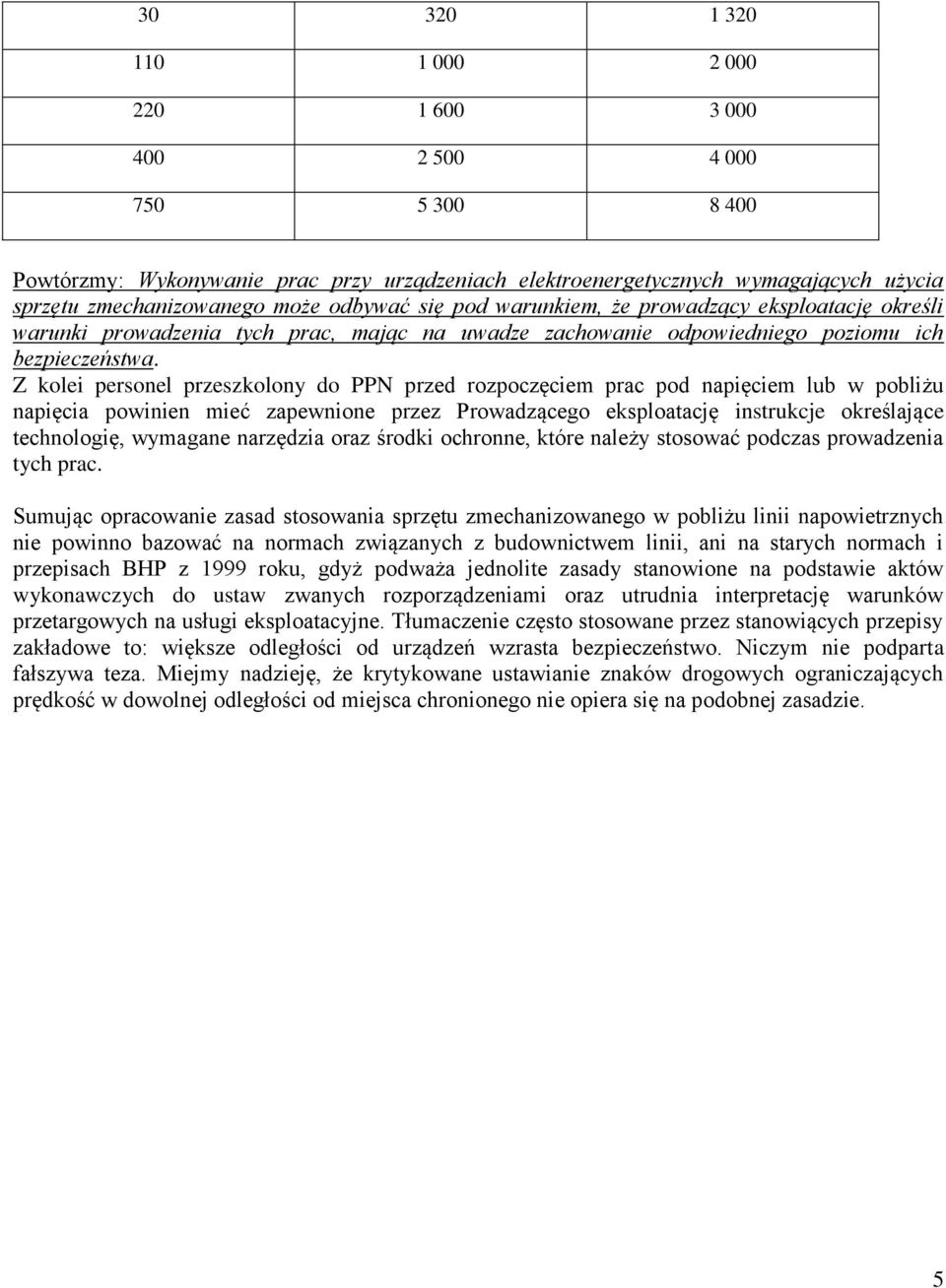 Z kolei personel przeszkolony do PPN przed rozpoczęciem prac pod napięciem lub w pobliżu napięcia powinien mieć zapewnione przez Prowadzącego eksploatację instrukcje określające technologię, wymagane