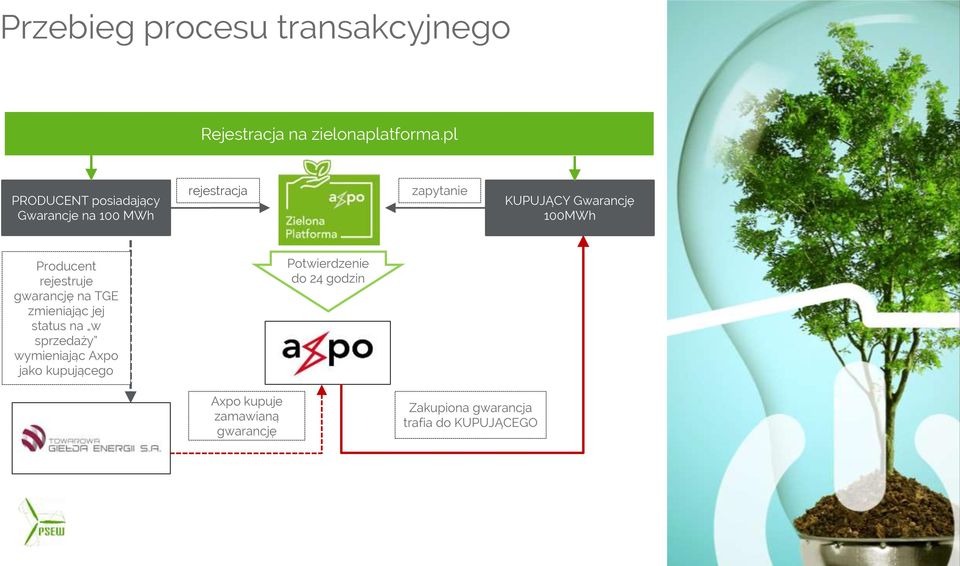 100MWh Producent rejestruje gwarancję na TGE zmieniając jej status na w sprzedaży