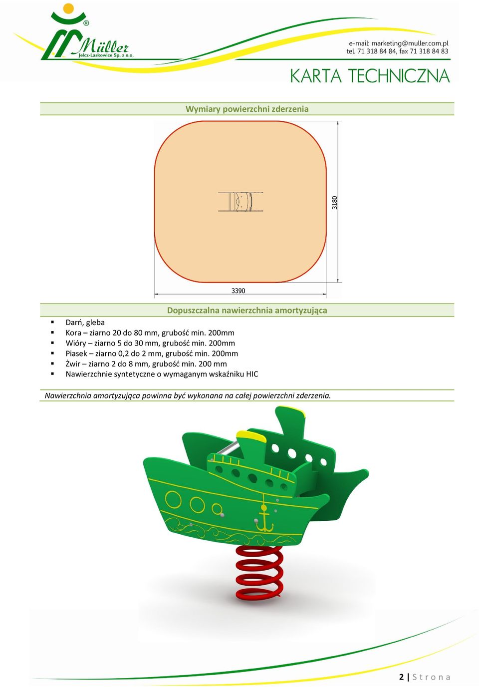 200mm Piasek ziarno 0,2 do 2 mm, grubość min. 200mm Żwir ziarno 2 do 8 mm, grubość min.