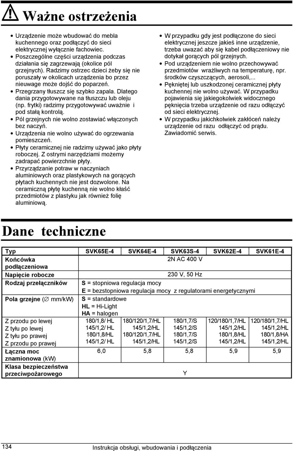 Przegrzany tłuszcz się szybko zapala. Dlatego dania przygotowywane na tłuszczu lub oleju (np. frytki) radzimy przygotowywać uważnie i pod stałą kontrolą.