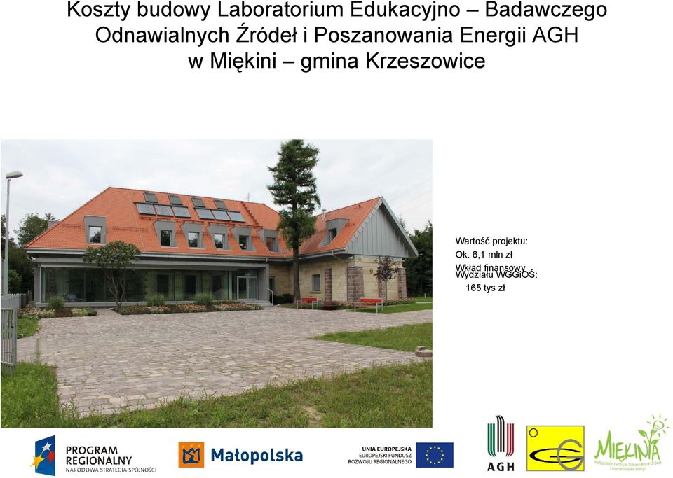 Miękini gmina Krzeszowice Wartość projektu: Ok.