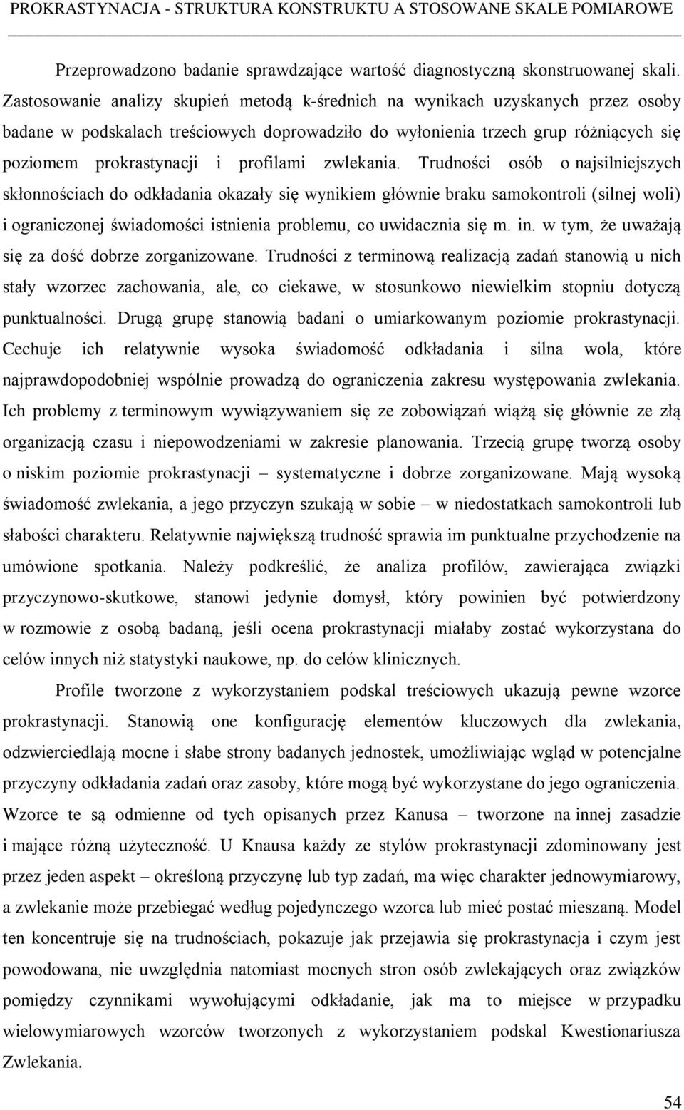 profilami zwlekania.