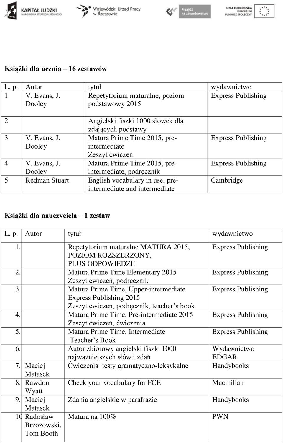 Repetytorium maturalne MATURA 2015, POZIOM ROZSZERZONY, PLUS ODPOWIEDZI! 2. Matura Prime Time Elementary 2015 Zeszyt ćwiczeń, podręcznik 3.
