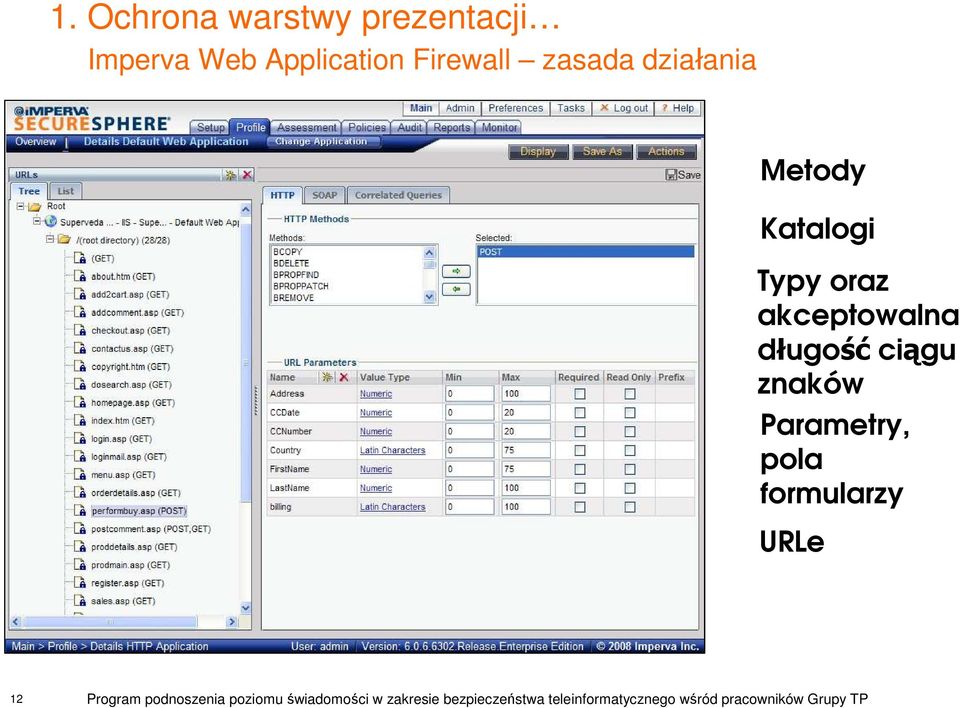 Parametry, pola formularzy URLe 12 Program podnoszenia poziomu