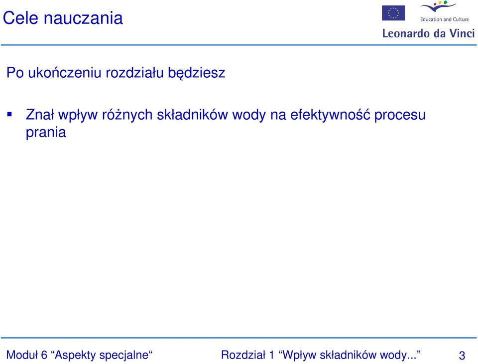 na efektywność procesu prania Moduł 6