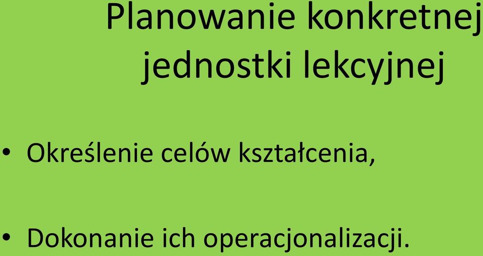 Określenie celów