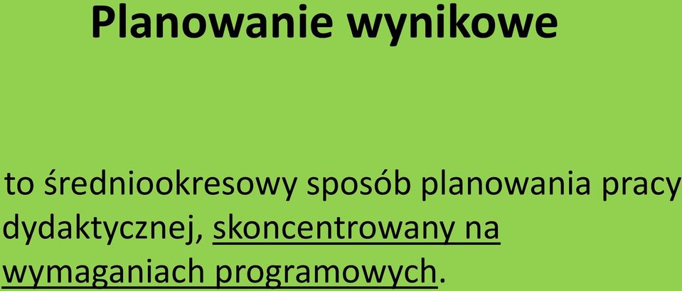 planowania pracy