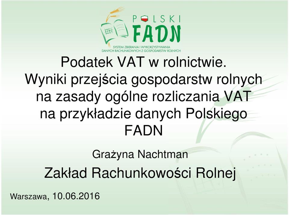 ogólne rozliczania VAT na przykładzie danych