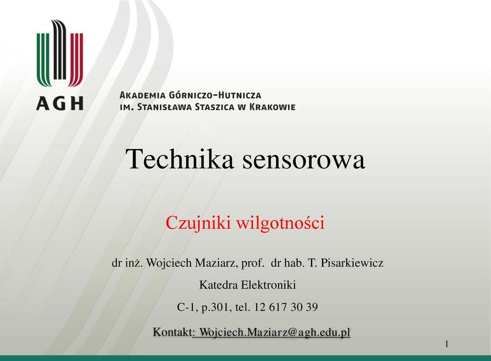 Pisarkiewicz Katedra Elektroniki C-1, p.