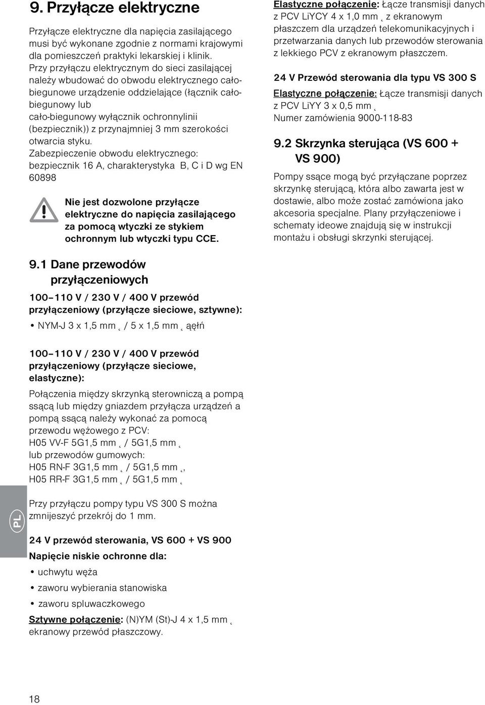 (bezpiecznik)) z przynajmniej 3 mm szerokości otwarcia styku.