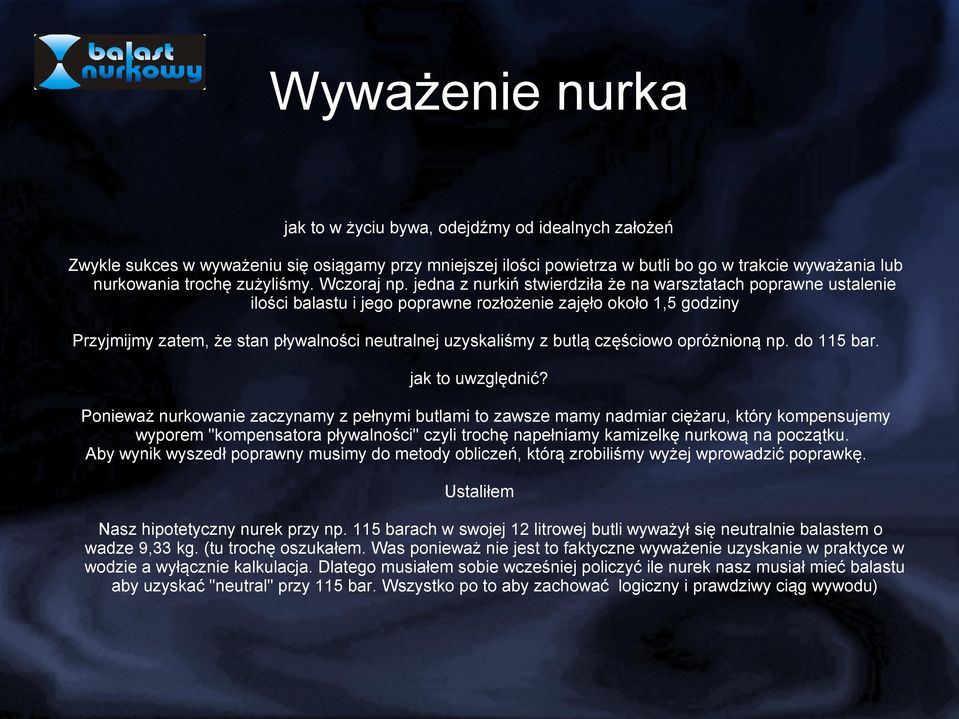 częściowo opróżnioną np. do 115 bar. jak to uwzględnić?
