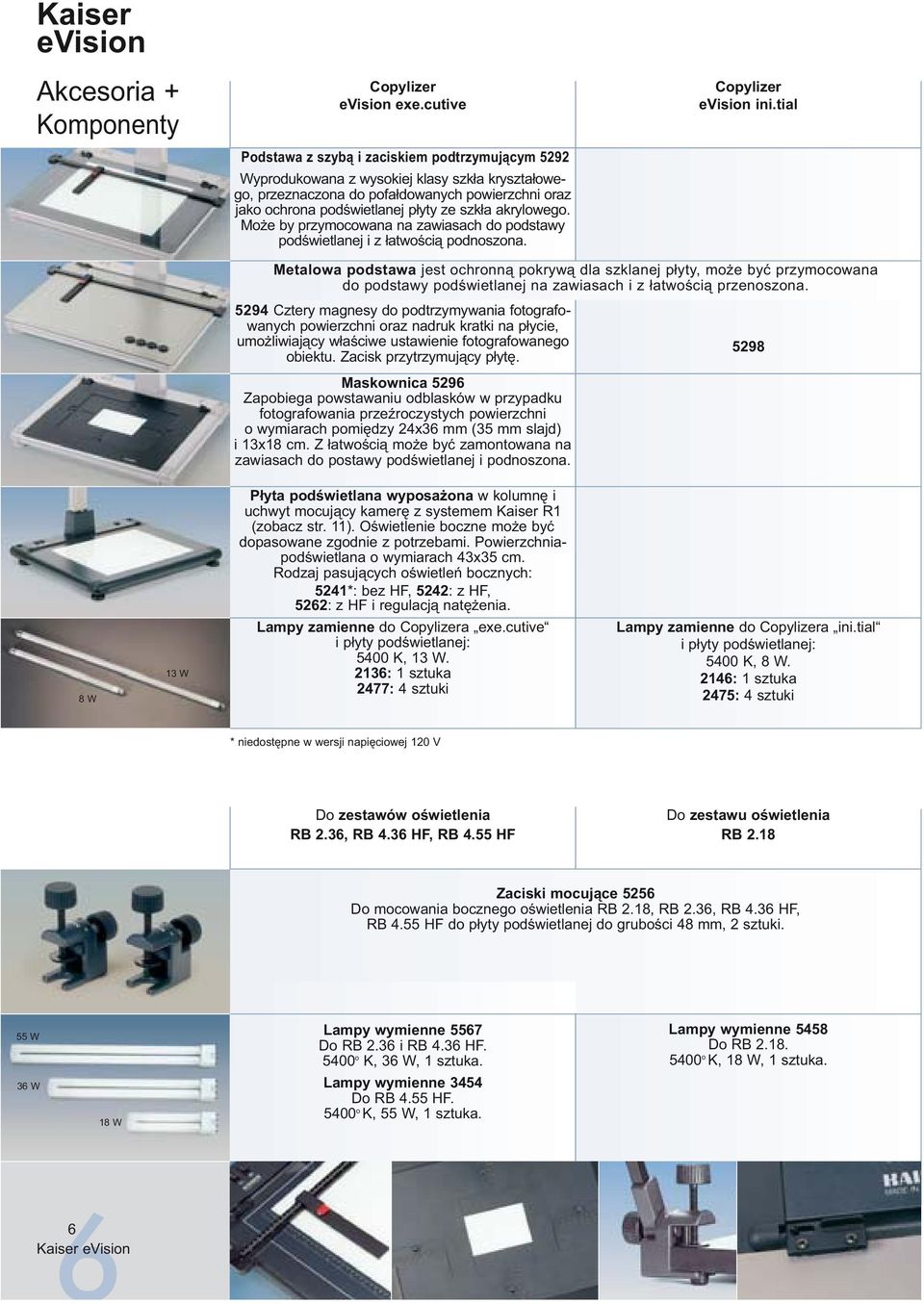 Mo e by przymocown n zwisch do podstwy podœwietlnej i z ³twoœci¹ podnoszon. Copylizer evision ini.