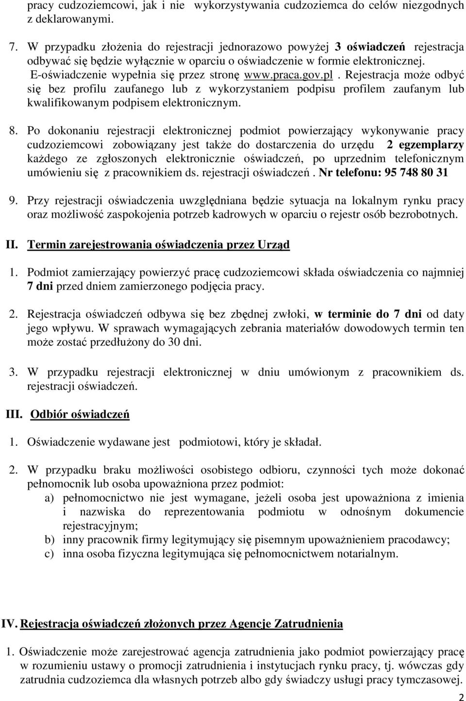 ZASADY POSTĘPOWANIA PRZY SKŁADANIU OŚWIADCZENIA O ZAMIARZE POWIERZENIA  WYKONYWANIA PRACY OBYWATELOWI - PDF Free Download