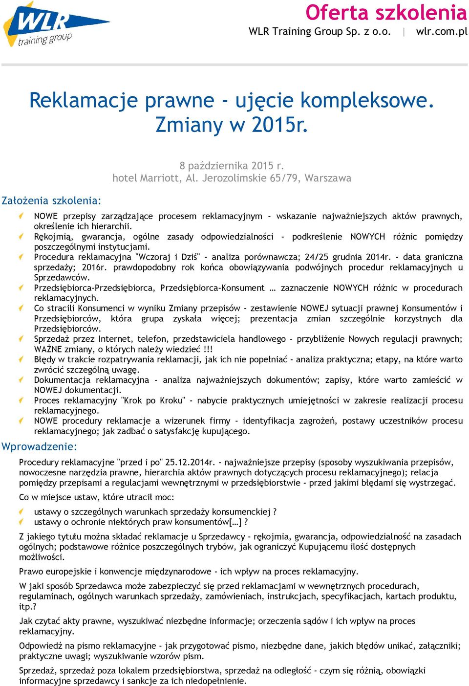 Rękojmią, gwarancja, ogólne zasady odpowiedzialności - podkreślenie NOWYCH różnic pomiędzy poszczególnymi instytucjami.