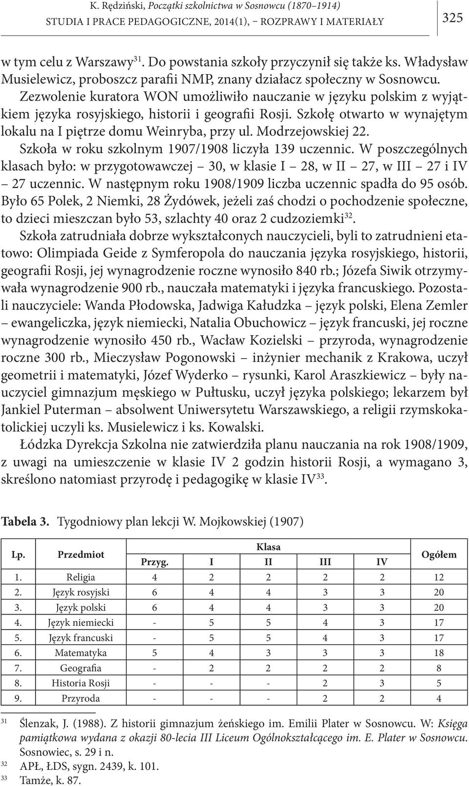 Zezwolenie kuratora WON umożliwiło nauczanie w języku polskim z wyjątkiem języka rosyjskiego, historii i geografii Rosji. Szkołę otwarto w wynajętym lokalu na I piętrze domu Weinryba, przy ul.