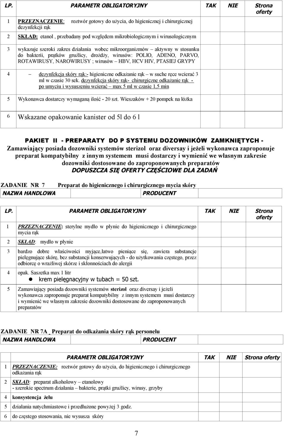 skóry rąk:- higieniczne odkażanie rąk w suche ręce wcierać 3 ml w czasie 30 sek.