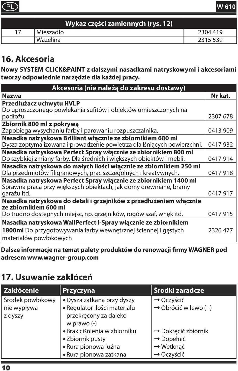 Przedłużacz uchwytu HVLP Do uproszczonego powlekania sufitów i obiektów umieszczonych na podłożu 2307 678 Zbiornik 800 ml z pokrywą Zapobiega wysychaniu farby i parowaniu rozpuszczalnika.