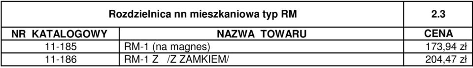 11-185 RM-1 (na magnes) 173,94 zł