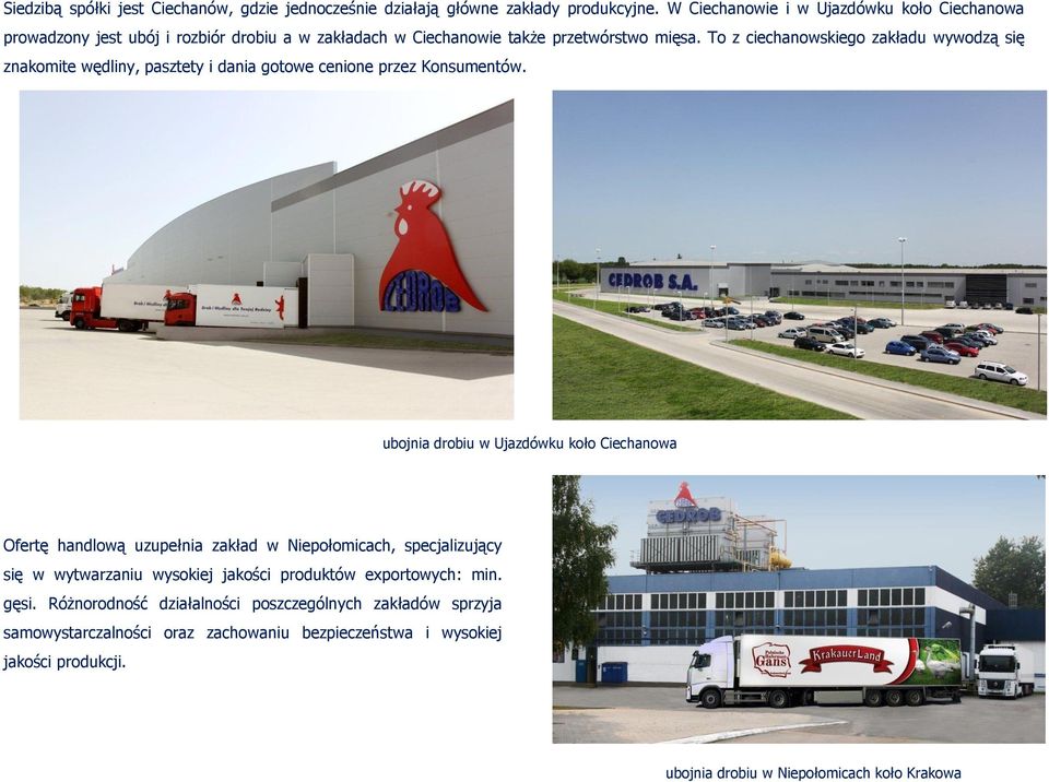 To z ciechanowskiego zakładu wywodzą się znakomite wędliny, pasztety i dania gotowe cenione przez Konsumentów.