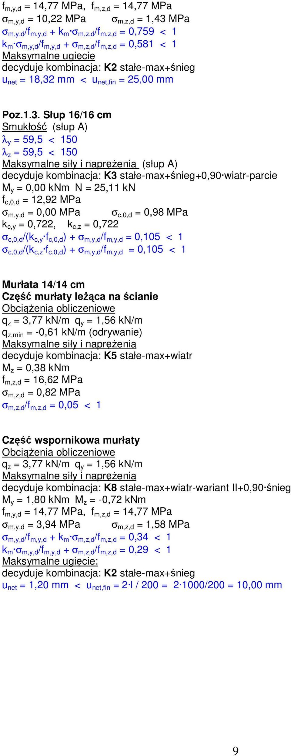 mm < u net,fin = 25,00 mm Poz.1.3.