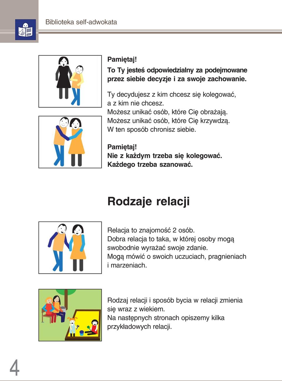 W ten sposób chronisz siebie. Pamiętaj! Nie z każdym trzeba się kolegować. Każdego trzeba szanować. Rodzaje relacji Relacja to znajomość 2 osób.