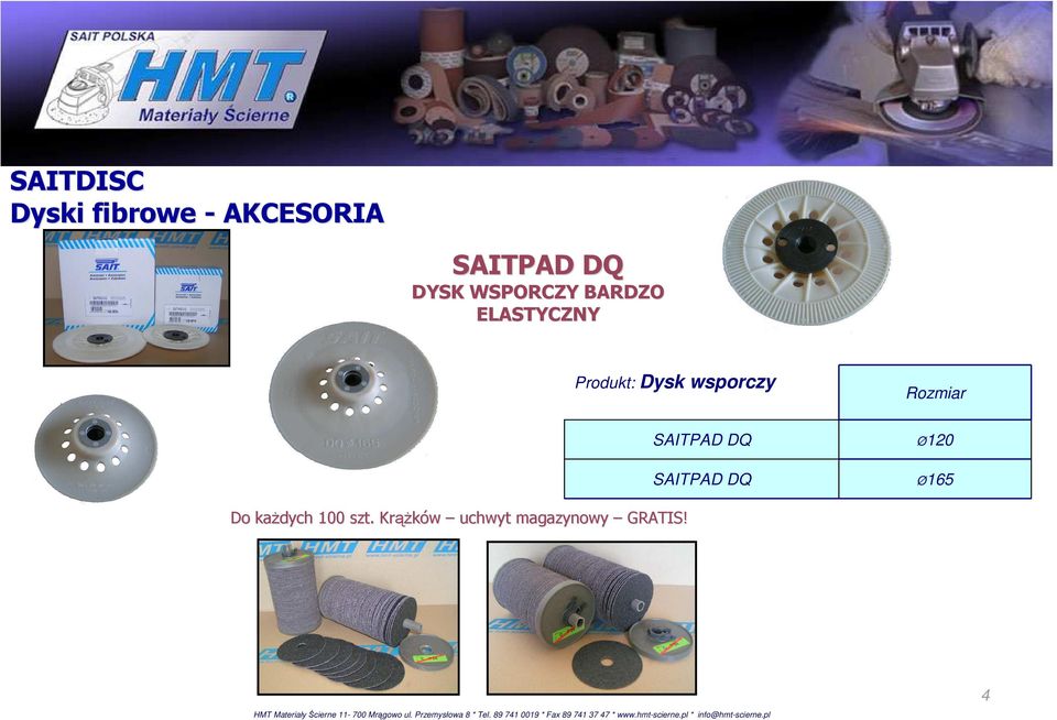 wsporczy SAITPAD DQ SAITPAD DQ Ø120 Ø165 Do