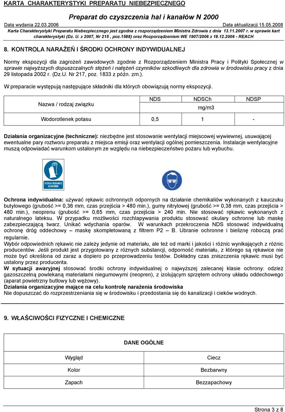W preparacie występują następujące składniki dla których obowiązują normy ekspozycji.