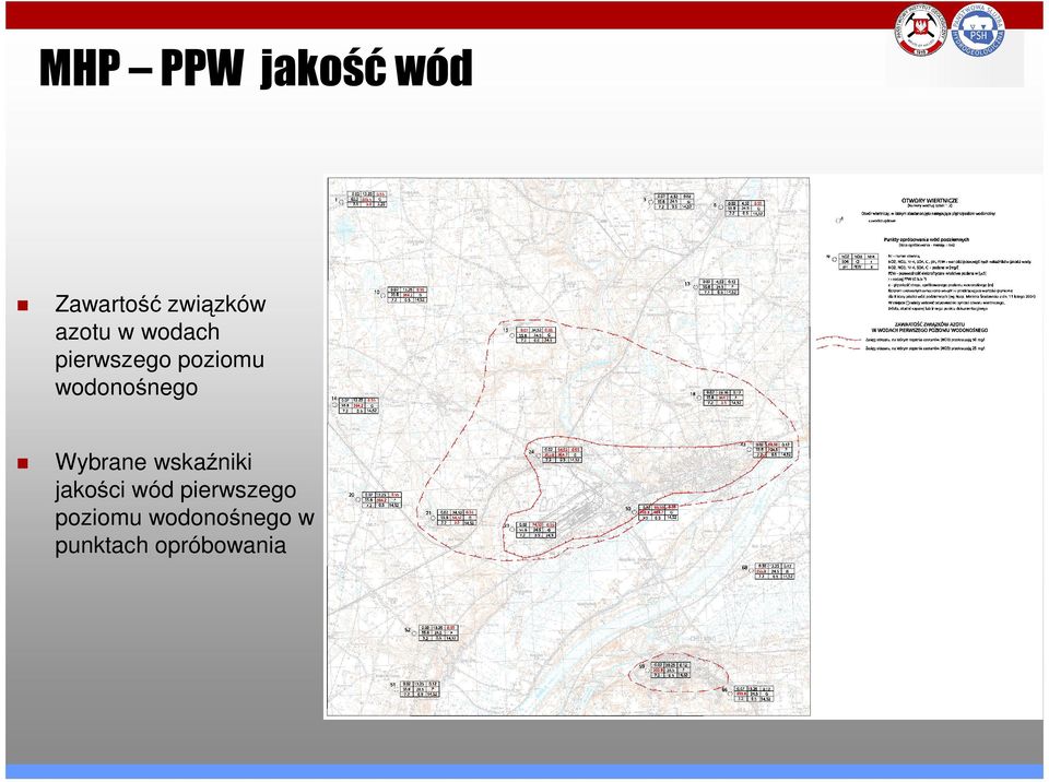 wodonośnego Wybrane wskaźniki jakości wód