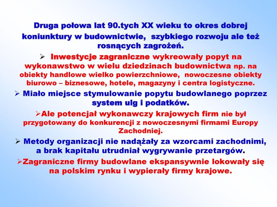 na obiekty handlowe wielko powierzchniowe, nowoczesne obiekty biurowo biznesowe, hotele, magazyny i centra logistyczne.