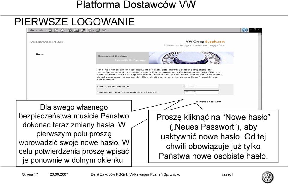 W celu potwierdzenia proszę wpisać je ponownie w dolnym okienku.