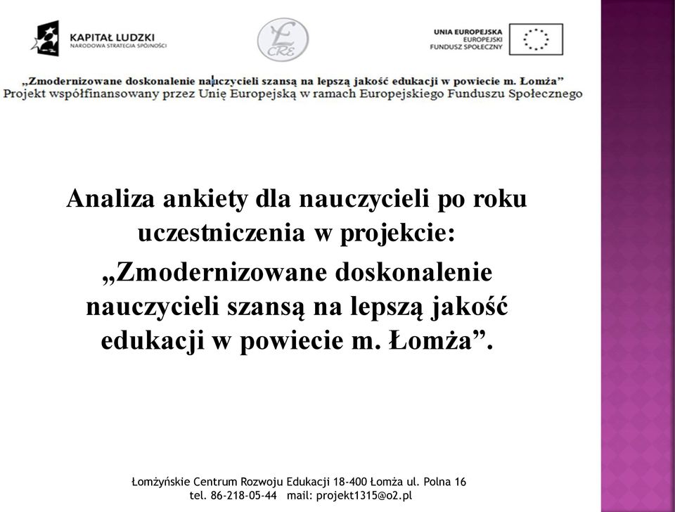 Zmodernizowane doskonalenie nauczycieli