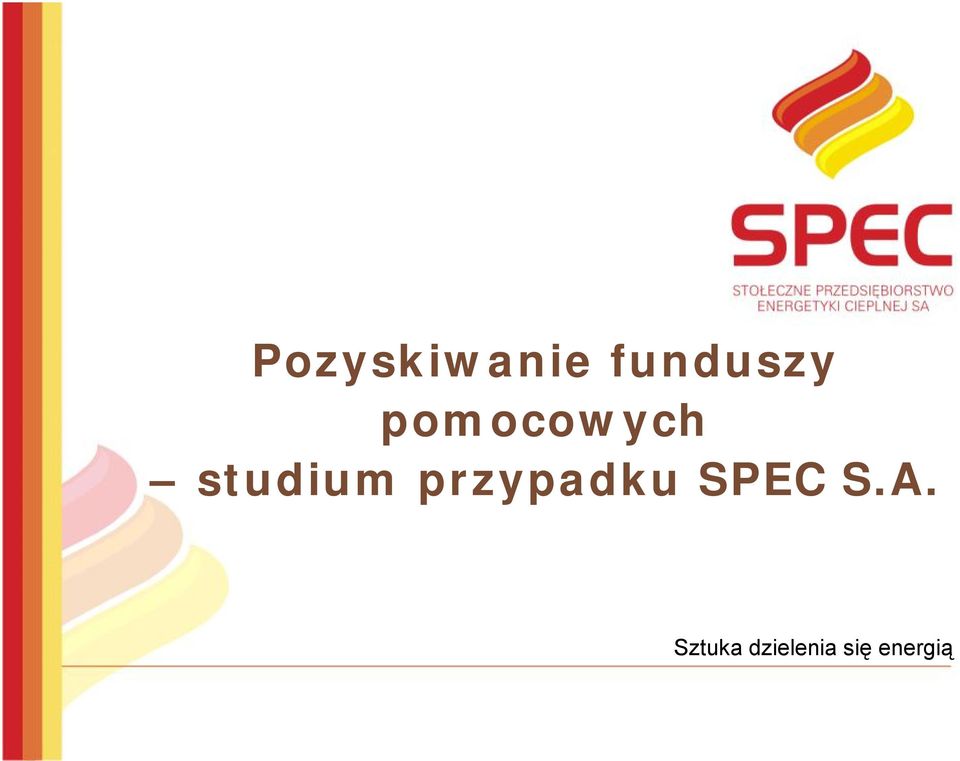 przypadku SPEC S.A.