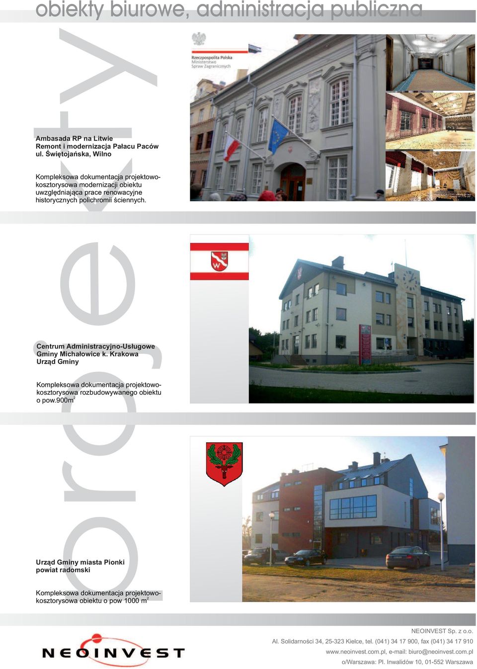 Centrum Administracyjn-Usługwe Gminy Michałwice k. Krakwa Urząd Gminy Kmplekswa dkumentacja prjektwksztryswa rzbudwywaneg biektu pw.