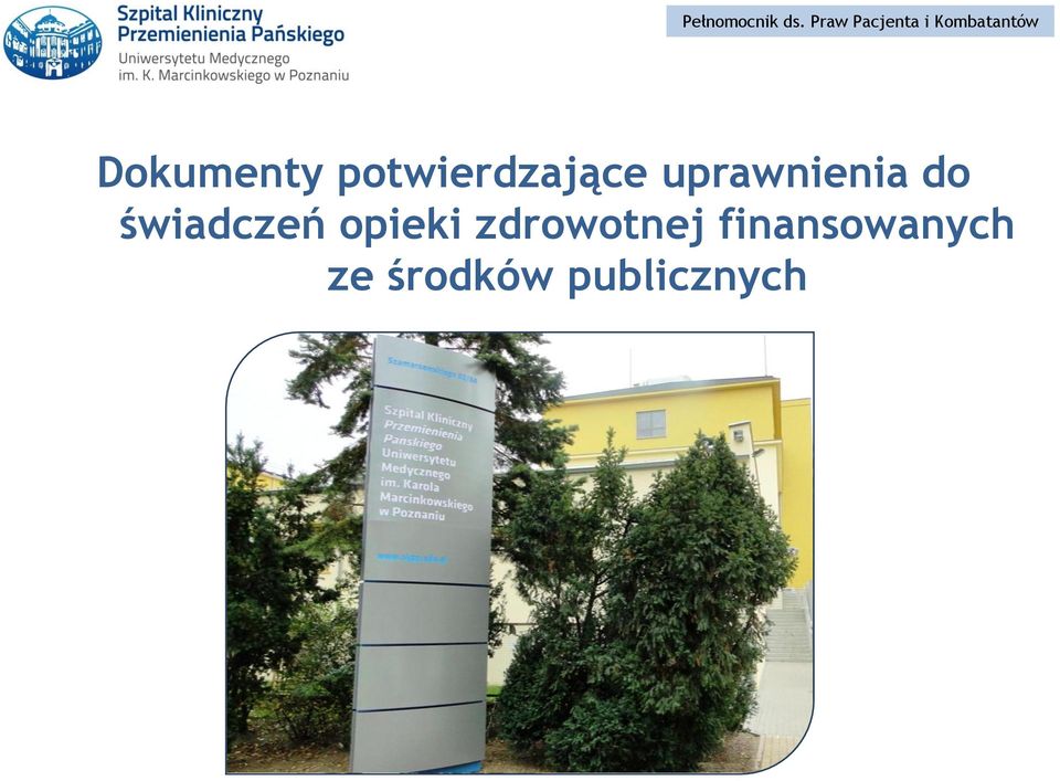 Dokumenty potwierdzające uprawnienia