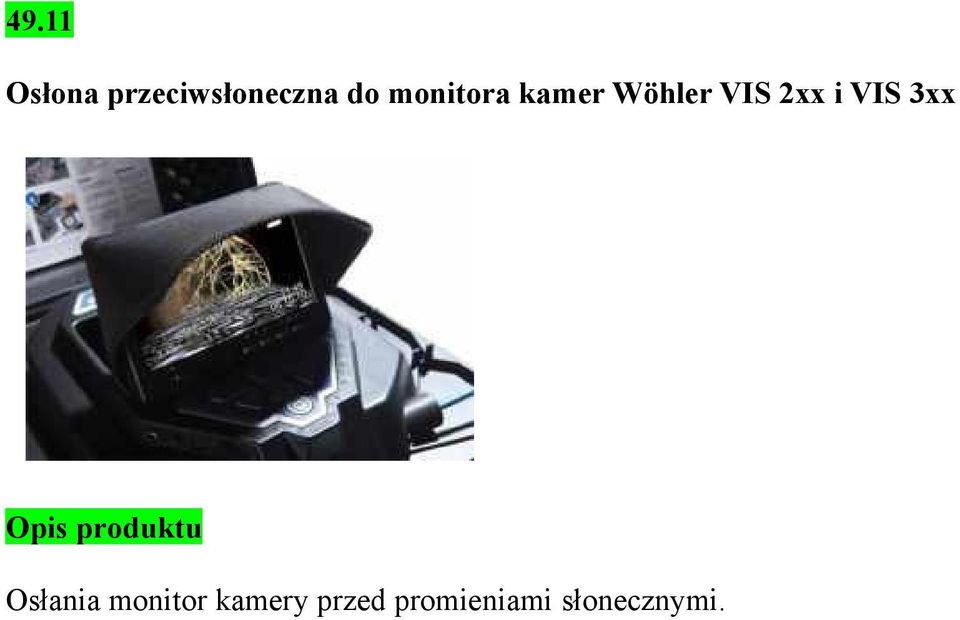 2xx i VIS 3xx Osłania monitor