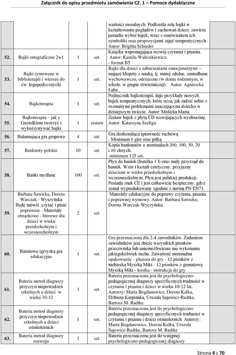 Barbara Sawicka, Dorota Warczak - Wyszyńska Będę mówić czytać i pisać poprawnie - Materiały obrazkowo - literowe dla dzieci w wieku przedszkolnym i wczesnoszkolnym Baśniowe igrzyska gra edukacyjna