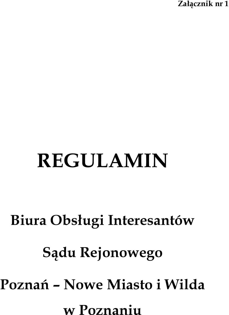 Sądu Rejonowego Poznań