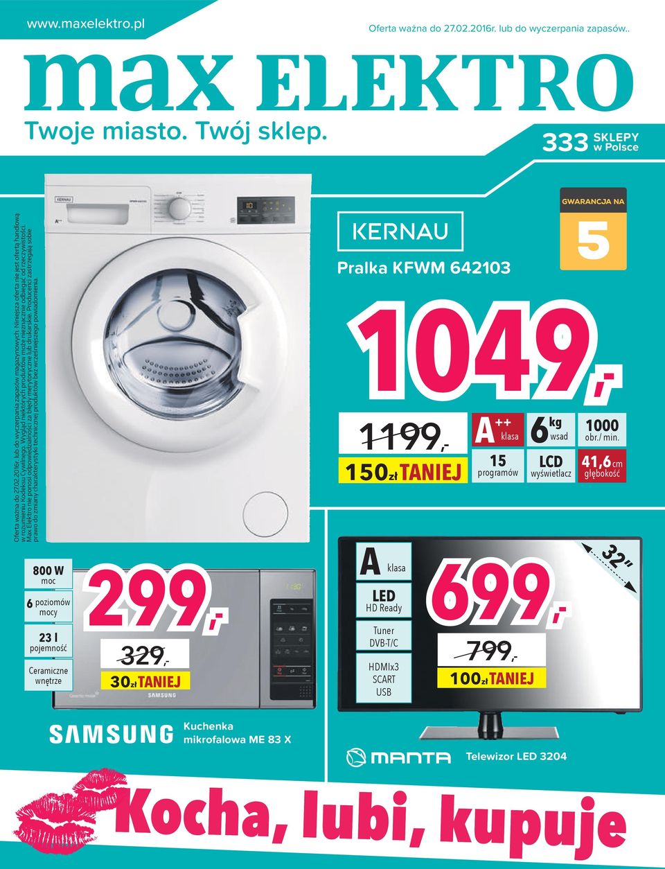 Max Elektro nie ponosi odpowiedzialności za błędy merytoryczne lub drukarskie.