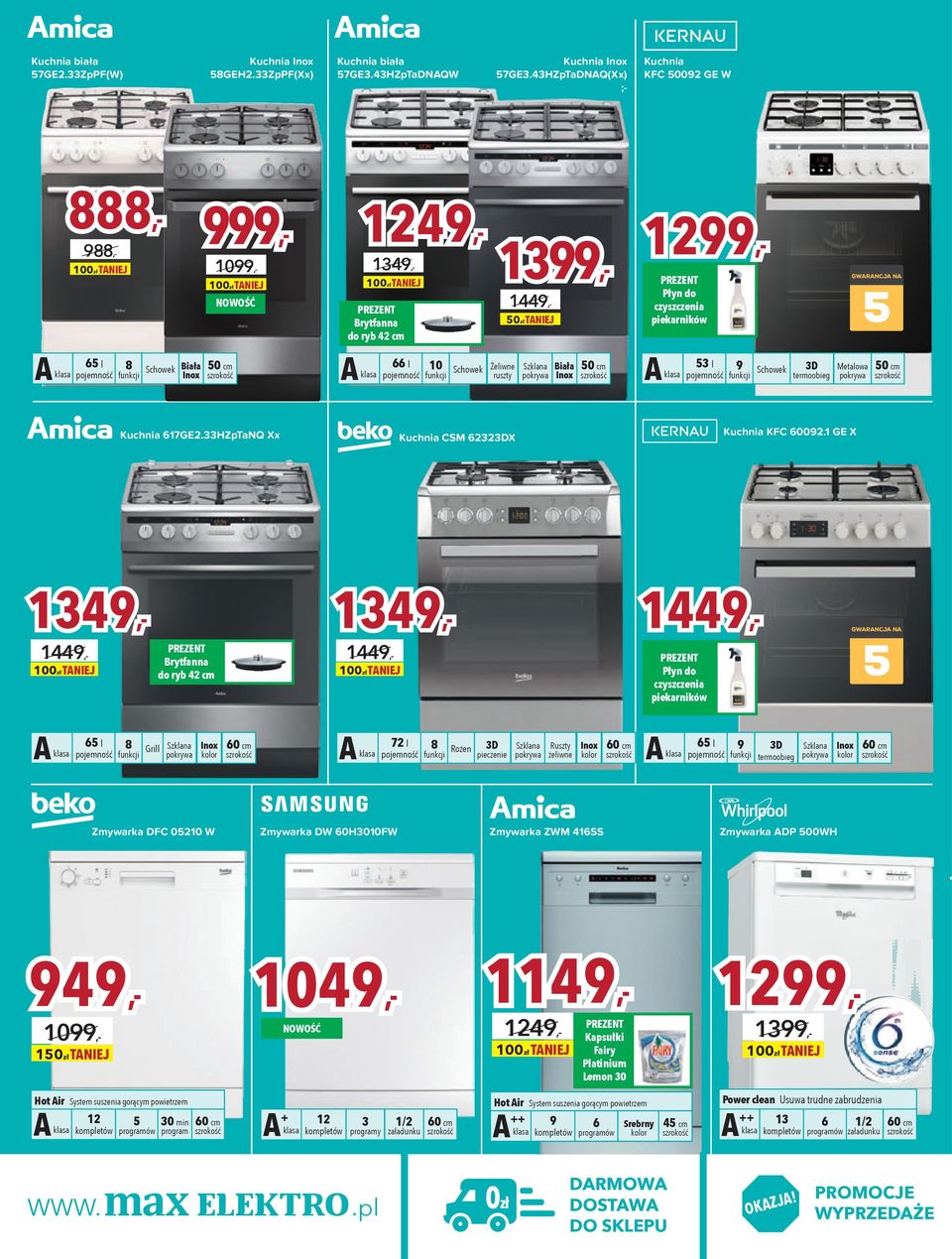 1249,- 1399,- Płyn do czyszczenia piekarników 3 l 9 Schowek 3D termoobieg Metalowa pokrywa 0 cm Kuchnia 617GE2.33HZpTaNQ Xx Kuchnia CSM 62323DX Kuchnia KFC 60092.