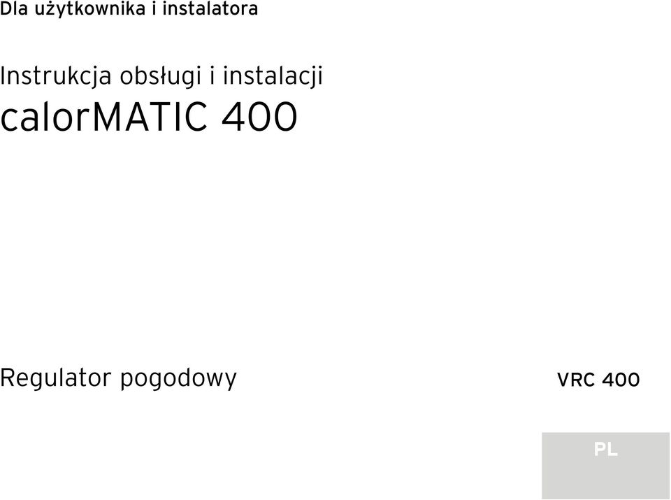 obsługi i instalacji