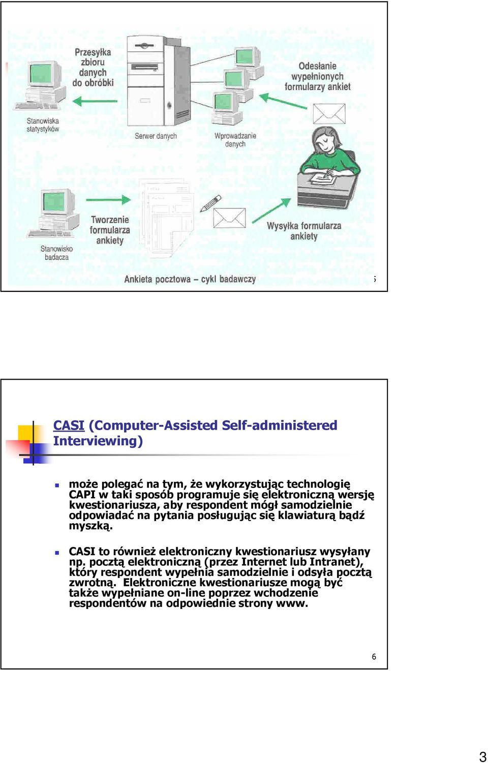 CASI to równieŝ elektroniczny kwestionariusz wysyłany np.