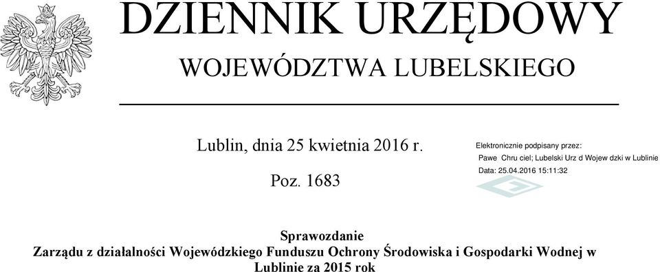1683 Sprawozdanie Zarządu z działalności