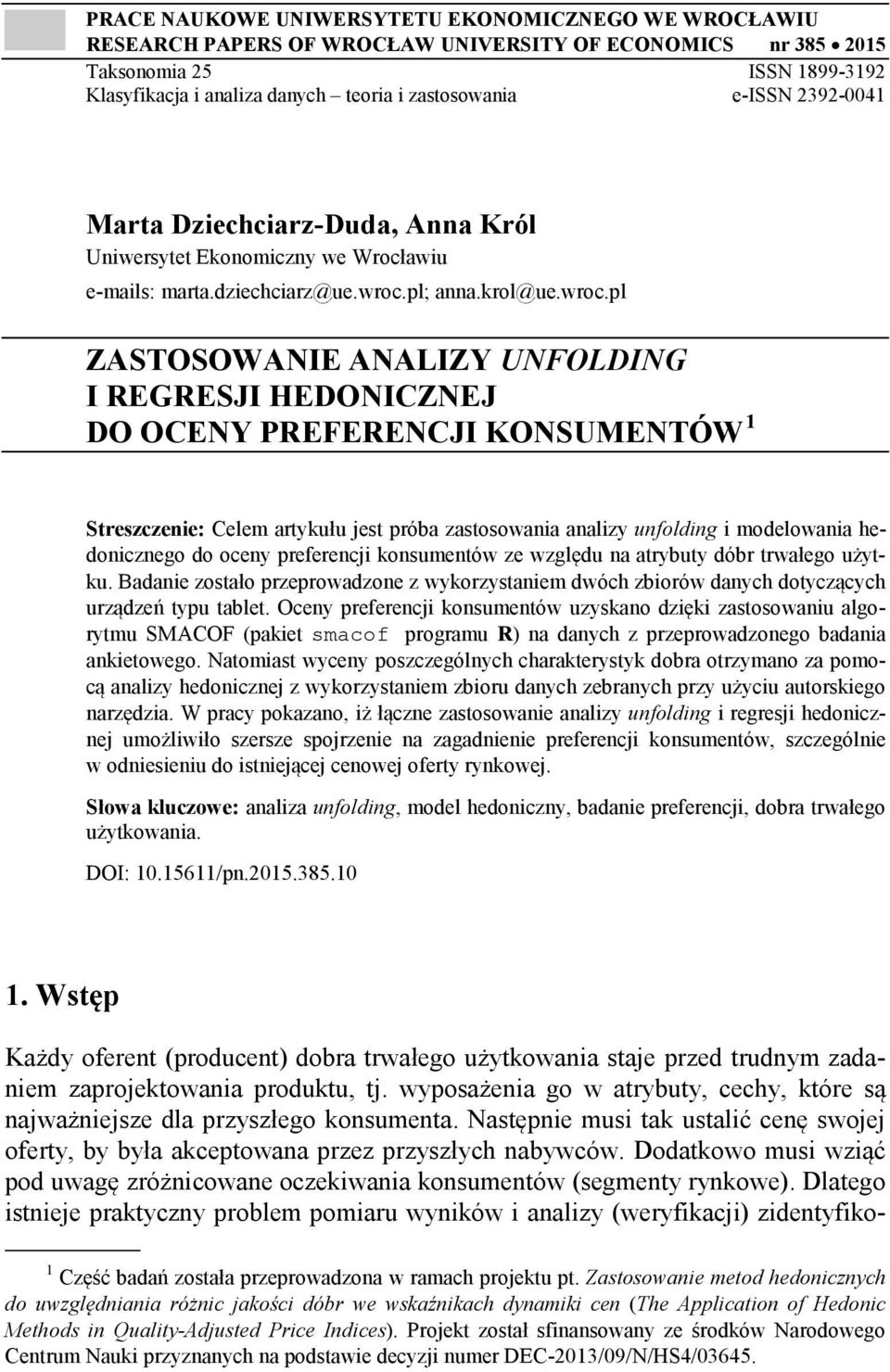 pl; anna.krol@ue.wroc.