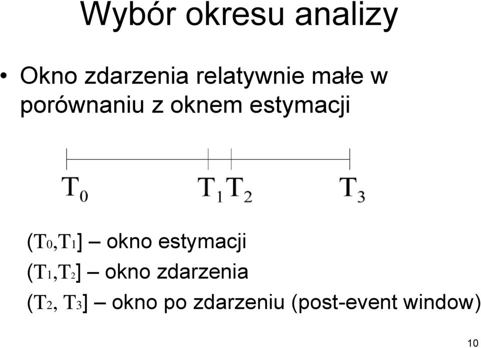 estymacji (0,] okno estymacji (,] okno