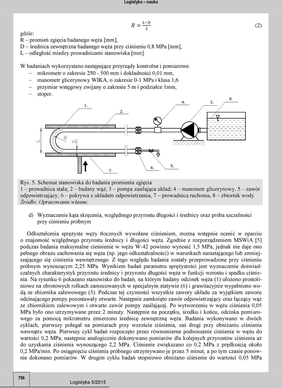 wstęgowy zwijany o zakresie 5 
