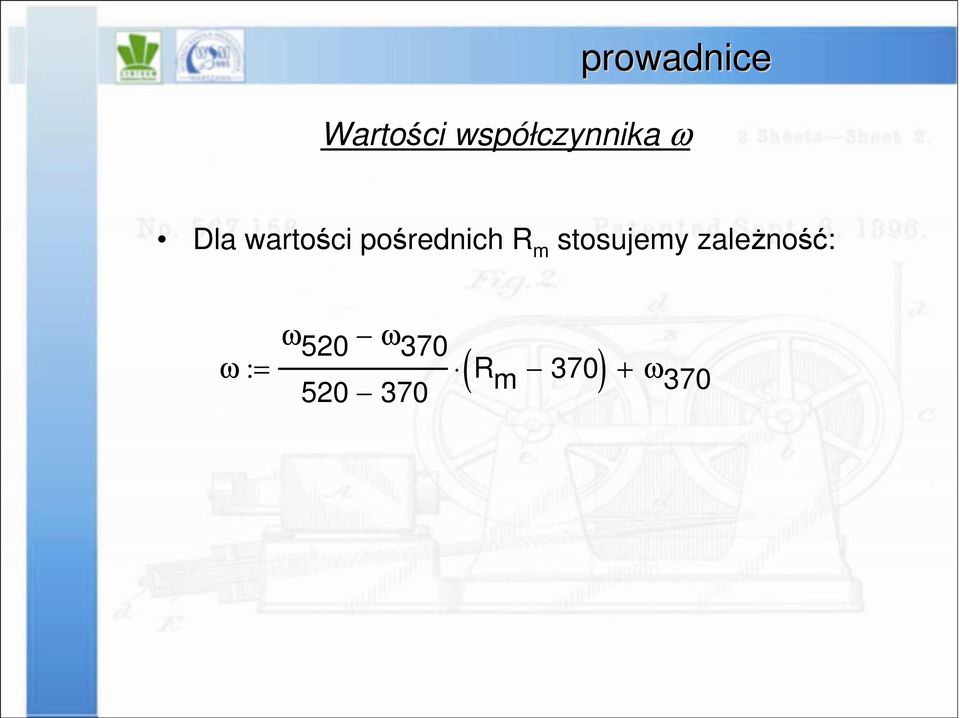 stosujemy zależność: ω := ω