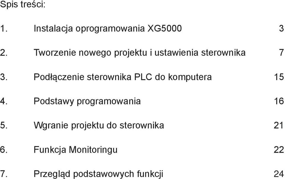 Podłączenie sterownika PLC do komputera 15 4.