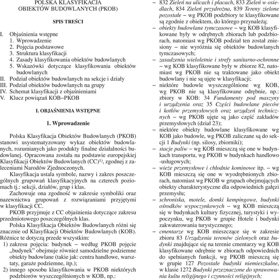 Klucz powiązań P I. OBJAŚNIENIA WSTĘPNE 1.