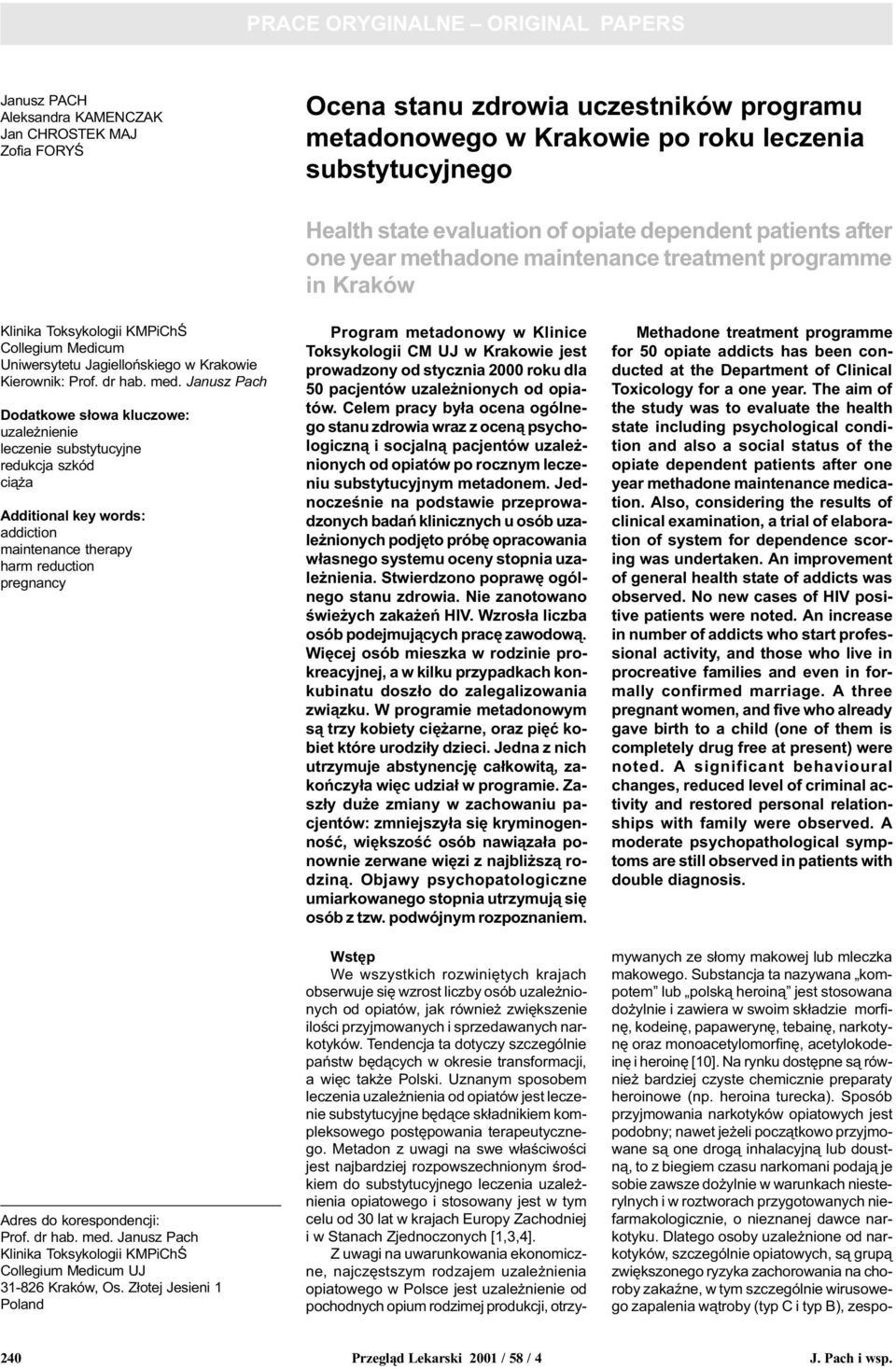 Kierownik: Prof. dr hab.