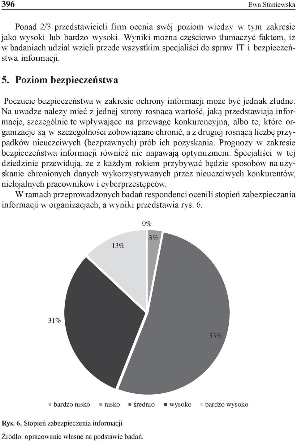 Poziom bezpieczeństwa Poczucie bezpieczeństwa w zakresie ochrony informacji może być jednak złudne.